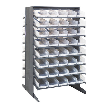 QUANTUM STORAGE SYSTEMS Steel Pick Rack, 36 in W x 60 in H x 36 in D, 16 Shelves, Clear QPRD-104CL