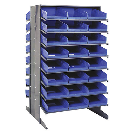 QUANTUM STORAGE SYSTEMS Steel Pick Rack, 36 in W x 60 in H x 36 in D, 16 Shelves, Blue QPRD-110BL