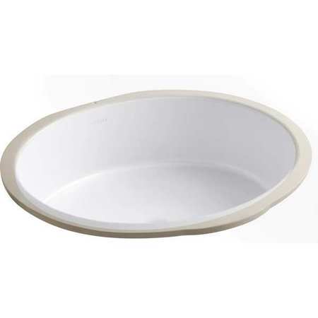 KOHLER Laboratory Sink, 17" x 14" Bowl, Porcelain K-2881-0