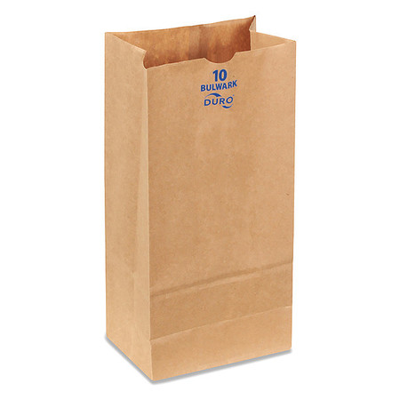 DURO BAG Grocery Bag, Brn, 13-3/8" L, 6-5/16"W, PK400 71010