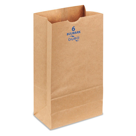 Duro Bag Grocery Bag, Brn, 11-1/16"L, 6"W, PK400 71006