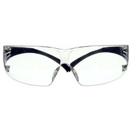 3M Safety Glasses, SecureFit 200 Series, Scotchgard Anti-Fog, Frameless, Blue Temples, Clear Lens SF201SGAF-BLU