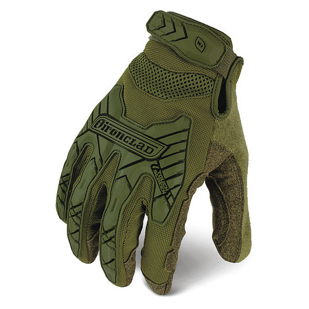 Ironclad Performance Wear Tactical Glove, Size L, 9" L, Green, PR IEXT-IODG-04-L