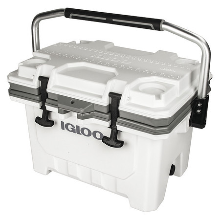 Igloo Chest Cooler, 24.0 qt. Cap., White/Gray 49829