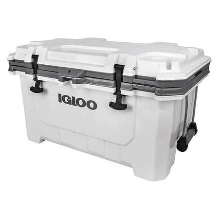 Igloo Chest Cooler, 70.0 qt. Cap., White/Gray 49830