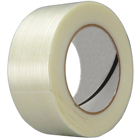 ZORO SELECT Filament Tape, Rubber Adhesive, 55m L, PK72 TC389-12MM X 55M (72PK)