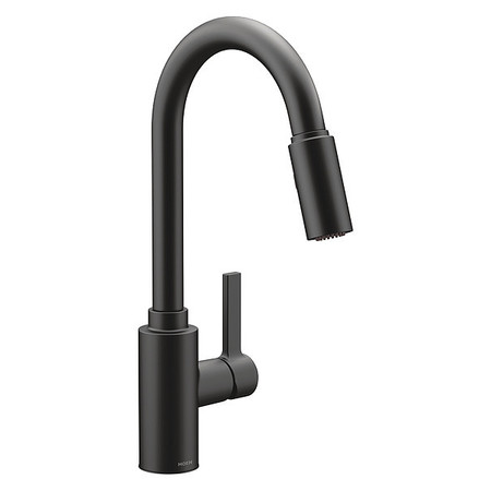 GENTA Manual, Single Hole Mount, Residential / Commercial 1 or 3 Hole Gooseneck Kitchen Faucet 7882BL