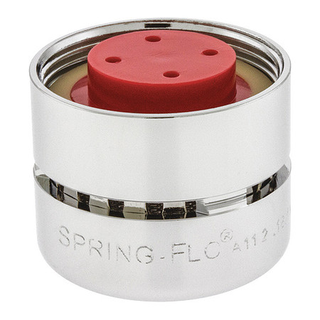 SPRING-FLO 2.2 gpm Aerated Outlet, 55/64 in - 27 Thread Size, Chrome, Brass 1501005