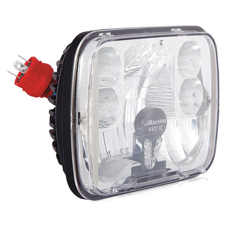 Maxxima Headlight, 500 lm, 3-45/64" W, LED, Black VHL-5X7DRL-MH