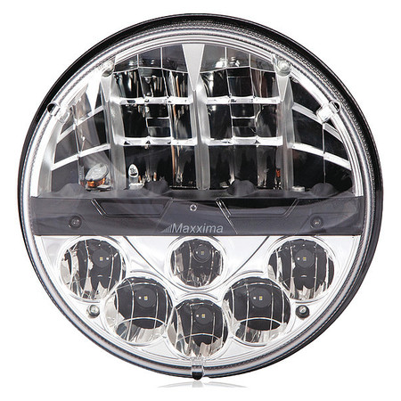 MAXXIMA Headlight, 1100 lm, 3-3/4" W, LED, Black MHLE-07HILO