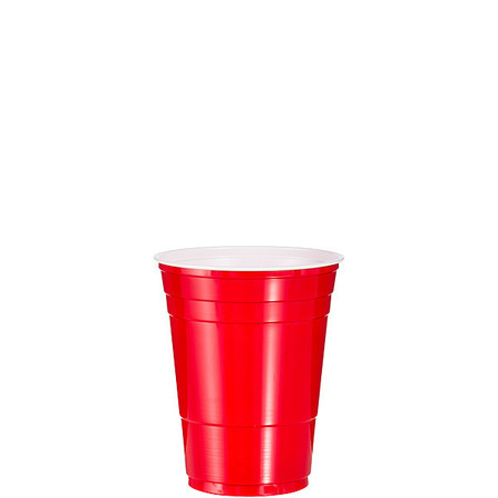 Solo Disposable Cold Cup 16 oz. Red, Plastic, Pk1000 P16R