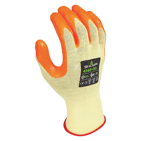 SHOWA Cut Resistant Coated Gloves, A4 Cut Level, Nitrile, M, 1 PR 4568