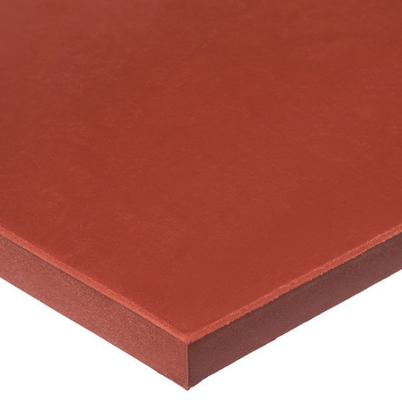 ZORO SELECT Silicone Sheet, 50A, 12"x12"x3mm, Red BULK-RS-S50FDA-369