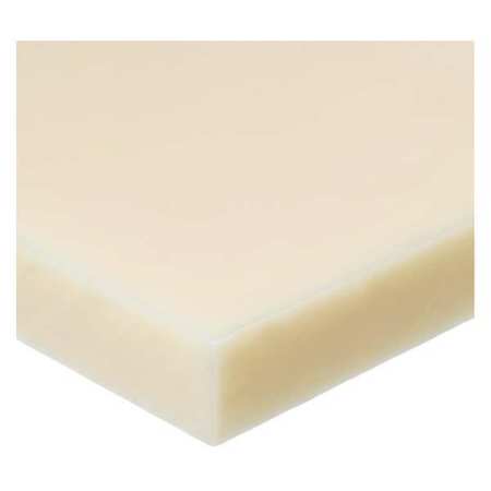 ZORO SELECT Off-White Acetal Copolymer Rectangle Stock 4 ft L PS-AC-ESD-51