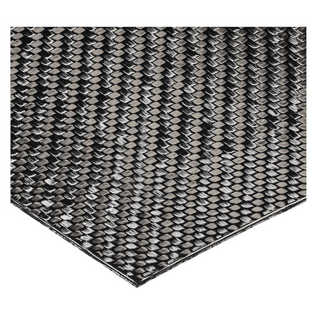 Zoro Select Black Carbon Fiber Twill Weave Carbon Fiber 12" L x 2" W x 1/8" Thick BULK-CS-CF-41