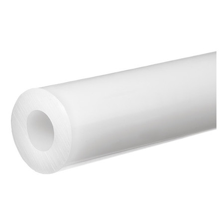 ZORO SELECT White PTFE Plastic Tube Stock 6 ft L, 1/4 in Inside Dia, 1/2 in Outside Dia BULK-PT-PTFE-83