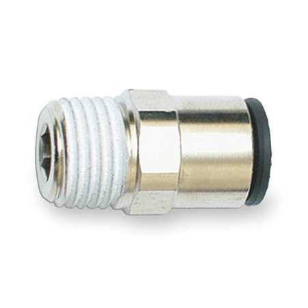 Legris Push-to-Connect, Threaded Male Connector, 3/8 in Tube Size, Nylon, Silver, 10 PK 3175 60 17