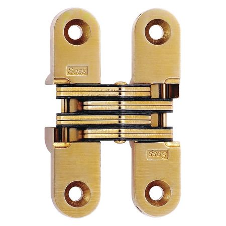 Soss 5/8" W x 2-3/4" H Satin Brass Concealed Hinge 208US4