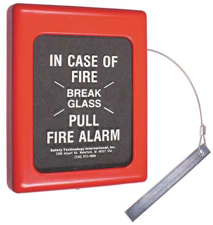 Safety Technology International Fire Alarm Break Glass Cover, 6.5 x 9 In STI-4100