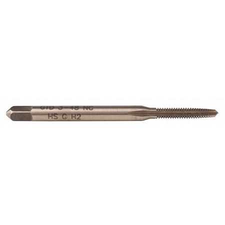 WIDIA Spiral Point Tap, #5-40, Plug, UNC, 2 Flutes, Uncoated 13225