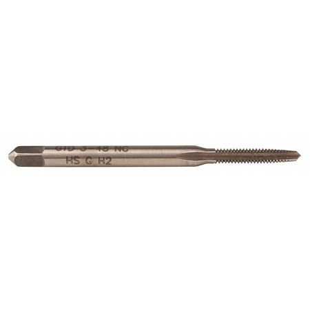 Spiral Point Tap, #5-40, Plug, UNC, 2 Flutes, Uncoated -  WIDIA, 13225