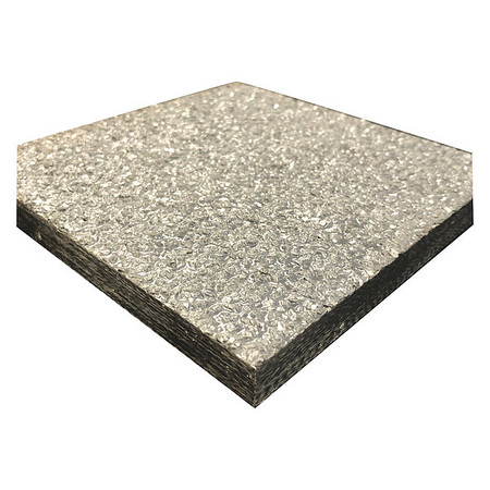 FIBERGRATE FiberPlate, Grit, Poly, Gry, 1/2 x 12 x12 In 4ATE5