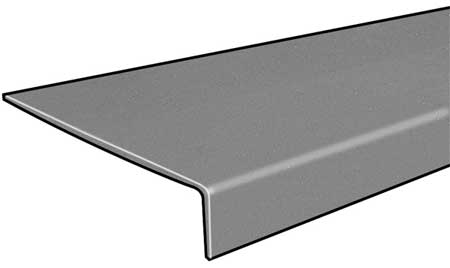 FIBERGRATE Stair Tread Cover, Gray, 144in W, Polyester 879530