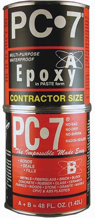 Pc Products Epoxy Adhesive, PC-7 Series, Gray, Can, 1:01 Mix Ratio, Not Rated Functional Cure 647776