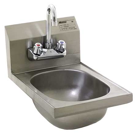 EAGLE GROUP Hand Sink, With Faucet, 12 In. L, 18 In. W HSAN-10-F