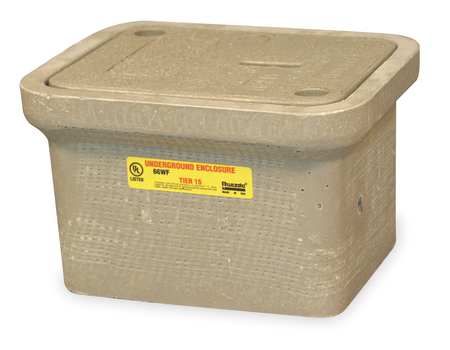 Quazite Underground Enclosure Assembly, 8 1/2 in Overall Ht, 11 in Overall Lg, 15,000 lb Load Capacity PC0608Z80009