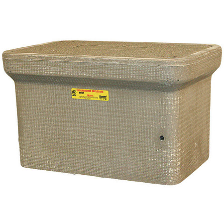 Quazite Underground Enclosure Assembly, Electric Cover, 12 in H, 20-1/4 in L, 13-3/8 in W, 8,000 lb L.R. PG1118Z80117