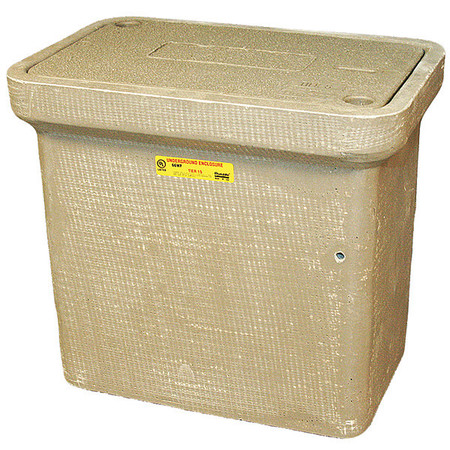 QUAZITE Underground Enclosure Assembly, Electric Cover, 18 in H, 20-1/4 in L, 13-3/8 in W PG1118Z80417
