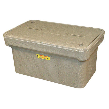 QUAZITE Underground Enclosure Assembly, 12 in H, 25 in L, 15 1/2 in W, 8,000 lb Load Rating PG1324Z80109