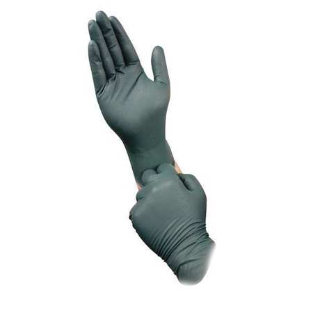 Ansell Dura Flock, Nitrile Disposable Gloves, 11.4 mil Palm, Nitrile, Powder-Free, L, 50 PK DFK-608-L