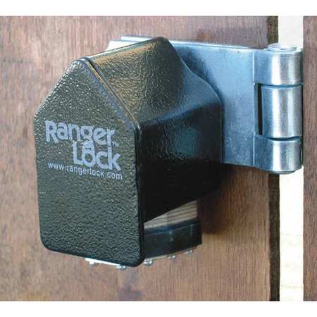 Ranger Lock Padlock Guard, Hardened Steel, Blk, 3-5/8"L RGJR-00