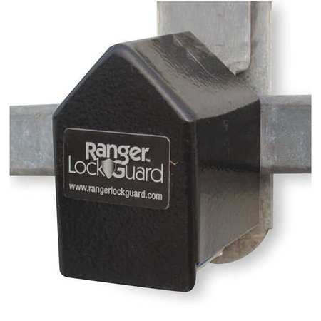 RANGER LOCK Padlock Guard, Hardened Steel, Blk, 2-3/4"L RGST-00