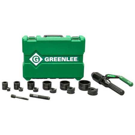 Greenlee 11 Piece Hydraulic Punch Driver Set, 10 ga. 7806SB