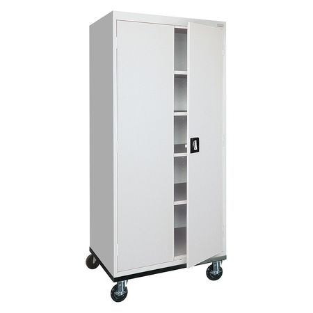 Sandusky Lee Solid Door Storage Cabinet, 36 in W, 78 in H, 24 in D, Light Gray TA4R362472-05