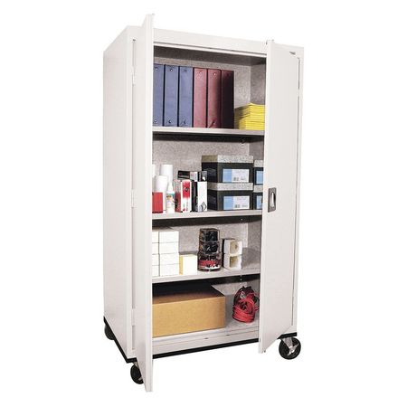 Sandusky Lee Solid Door Storage Cabinet, 36 in W, 66 in H, 24 in D, Light Gray TA3R362460-05