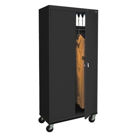 Sandusky Lee Solid Door Storage Cabinet, 36 in W, 78 in H, 24 in D, Black TAWR362472-09