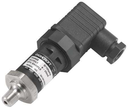 ASHCROFT Pressure Transducer, 30 In Hg Vac to30psi G17M0142DOVAC/30#