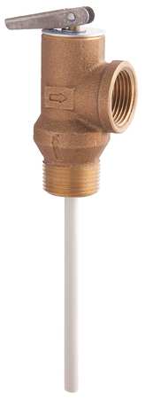 WATTS T and P Relief Valve, 3/4 In. Inlet 3/4 LF 100XL-4