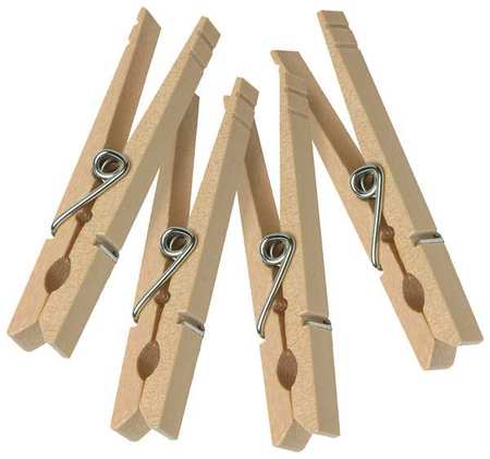 Honey-Can-Do Clothespins, Wooden, 1/2 in H x 13/32 in W X 3 19/64 in L, Holds Up to 10 lbs per Pin, 50 Pack DRY-01375