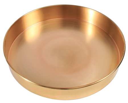 HUMBOLDT Sieve Bottom Pan, Brass, 12 In Dia, 2 In 5DPE9