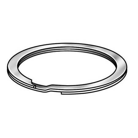 Zoro Select External Retaining Ring, 18-8 Stainless Steel Plain Finish, 1/2 in Shaft Dia, 10 PK WSM-50-S02