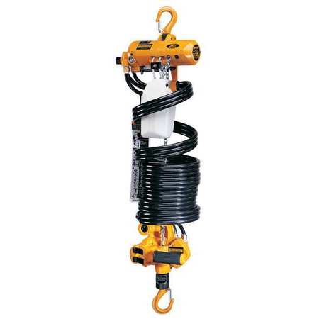 HARRINGTON Air Chain Hoist, 250 lb. Cap., 6.5 ft. Lft AH250M-6.5