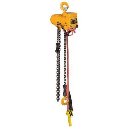 HARRINGTON Air Chain Hoist, 500 lb. Cap., 20 ft. Lift TCR250P-20