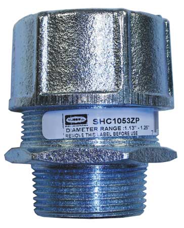 HUBBELL WIRING DEVICE-KELLEMS Liquid Tight Connector, 1-1/4 in, Straight SHC1053ZP