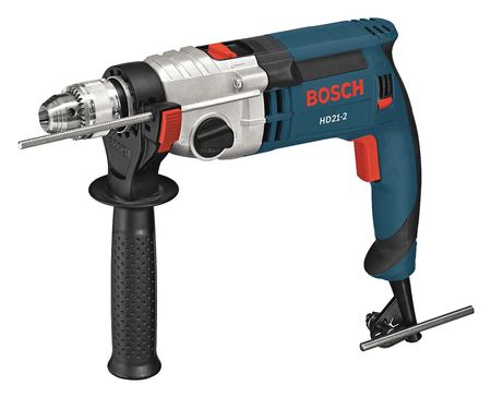BOSCH Hammer Drill, 1/2", 9.2A, 0 to 51,000bpm HD21-2