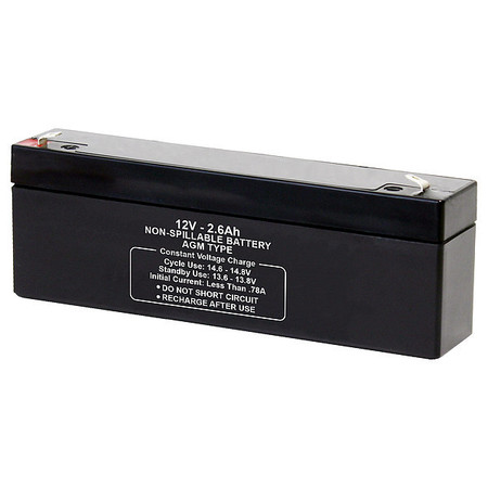 Zoro Select Battery, Sealed Lead Acid, 12V, Faston 5EFF9